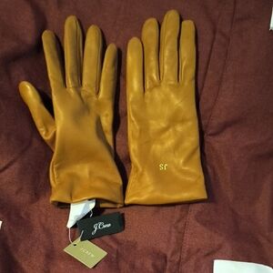 NWT J. Crew | Caramel Leather Gloves